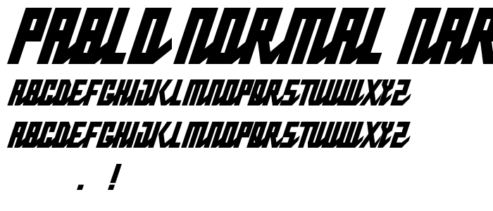 Pablo Normal Narrow Italic font